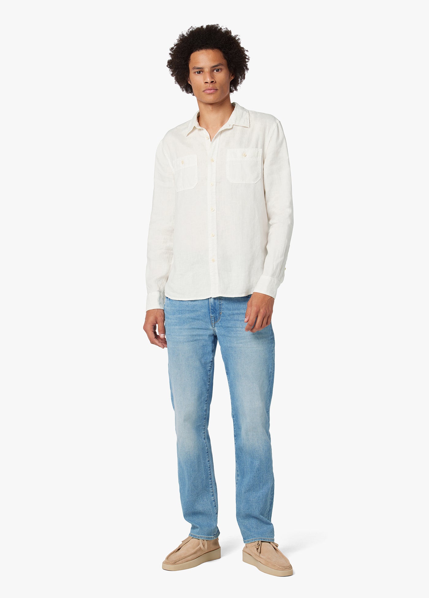 [LOW CLASSIC] / ☆ 24FW BRUSHED FLEECE LOOSE-FIT JEANS/WHITE LOW CLASSIC] / ☆ 24FW BRUSHED FLEECE LOOSE-FIT JEANS/WHITE