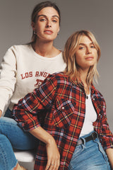 BRUSHED RED PLAID