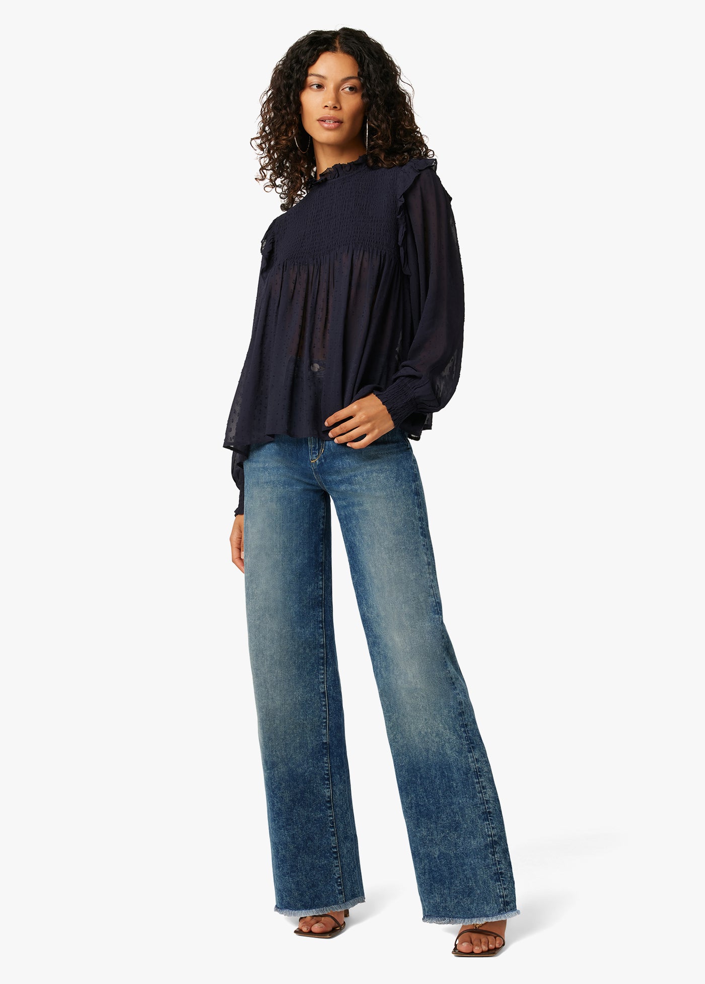 【Anyone more】Miya Black Blue Wash Denim Wide Pants THE MIA – Joe's® Jeans