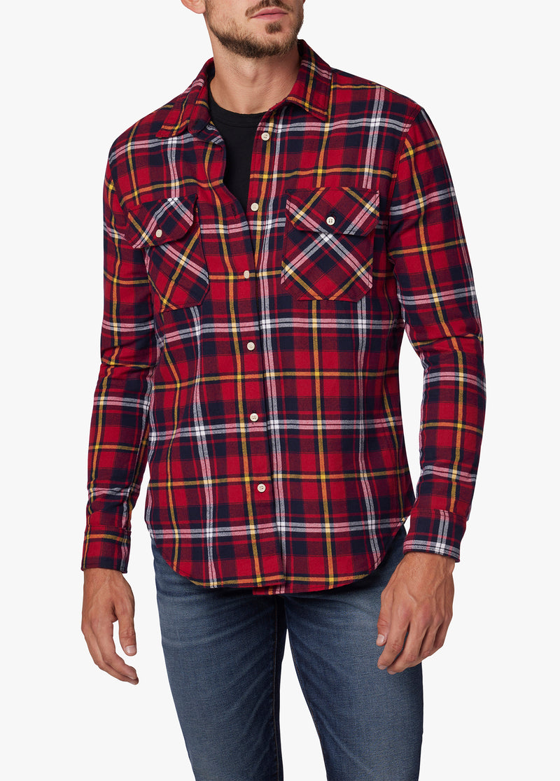 BRUSHED RED PLAID