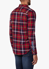 BRUSHED RED PLAID