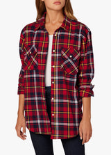 BRUSHED RED PLAID