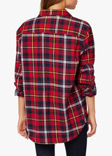 BRUSHED RED PLAID