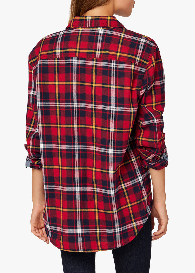 BRUSHED RED PLAID
