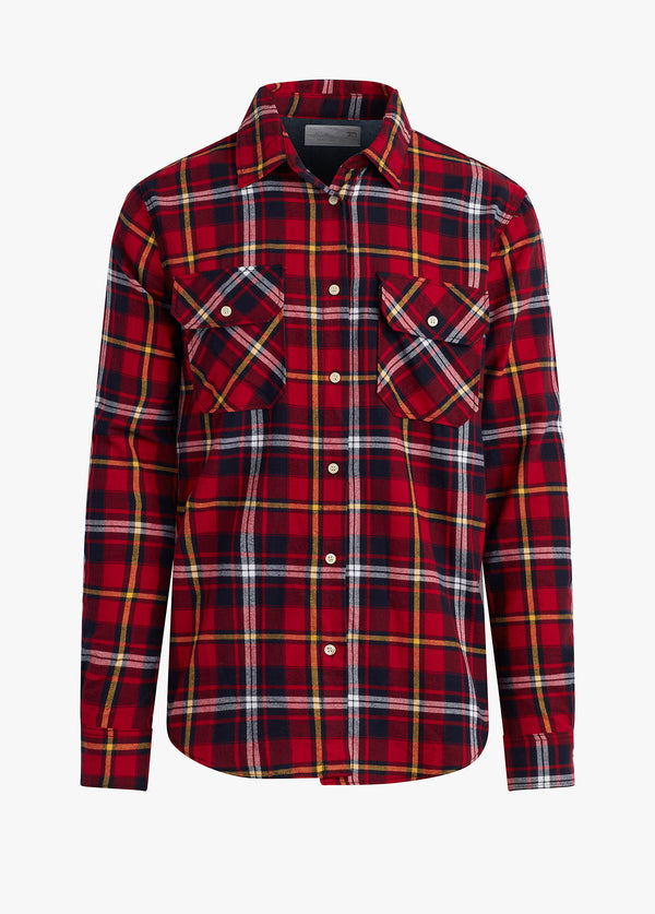 BRUSHED RED PLAID