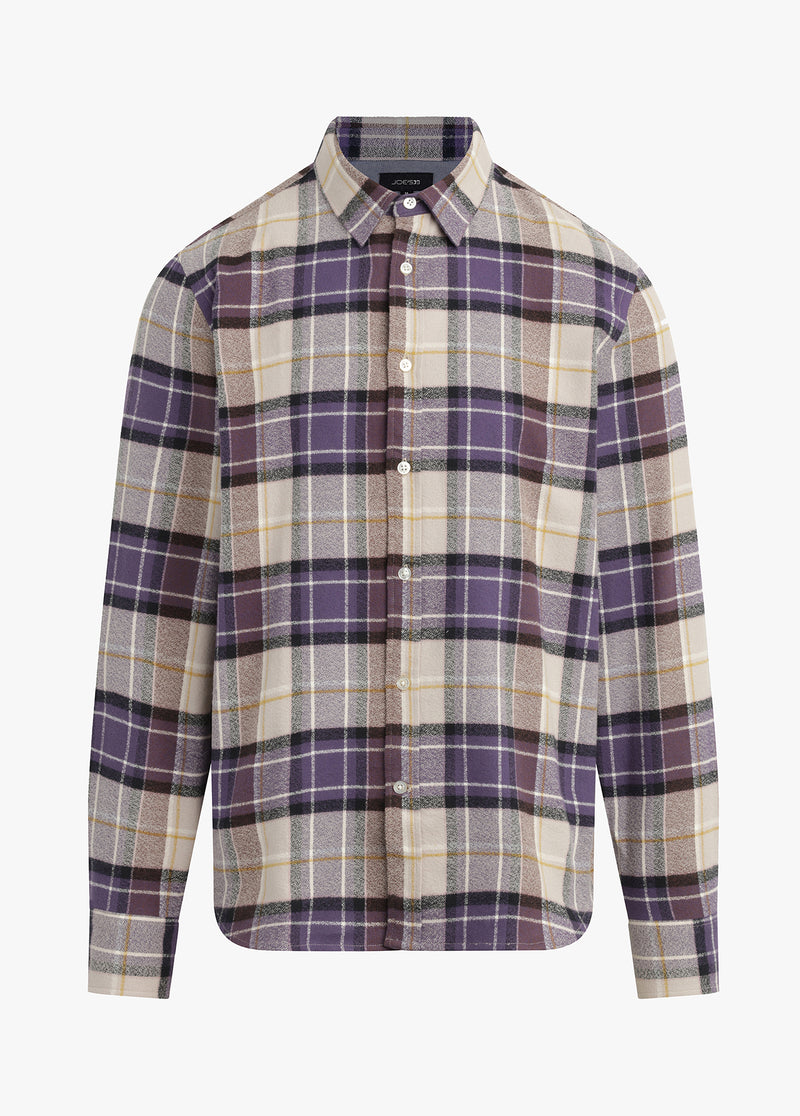 Selected Homme flannel plaid shirt in navy and green