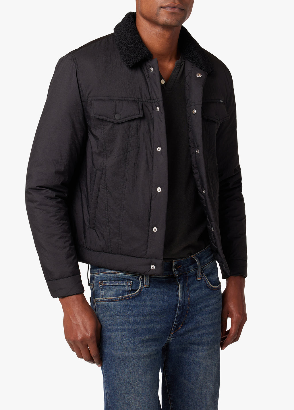 QUILTED BLACK TRUCKER JACKET – Joe's® Jeans