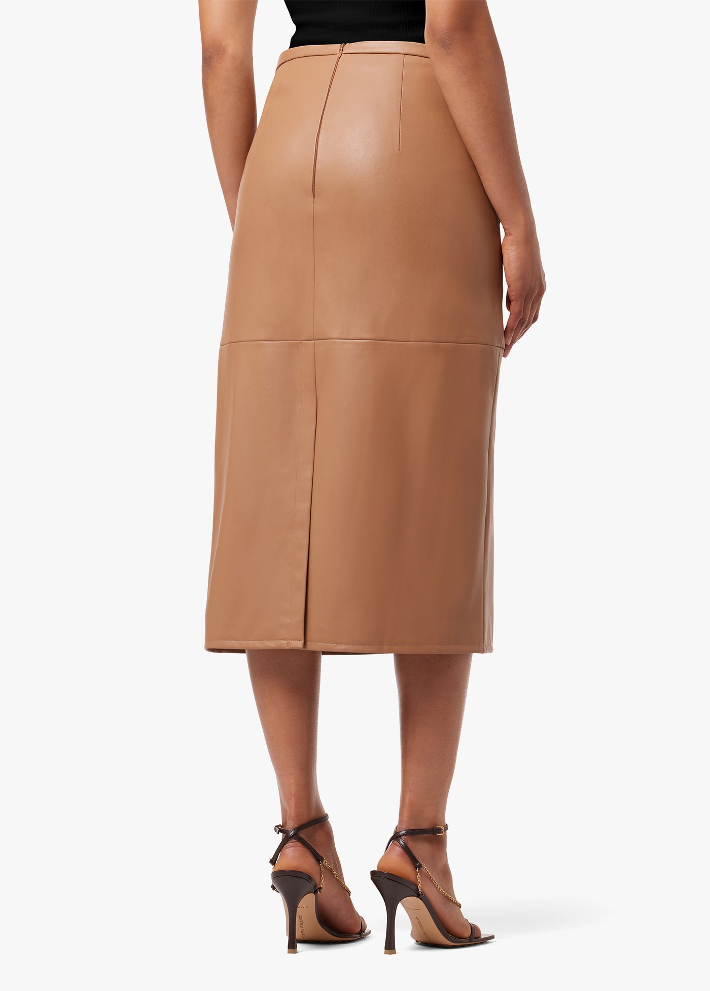 DOREEN CROSS SEAMED FAUX LEATHER SKIRT Joe s Jeans